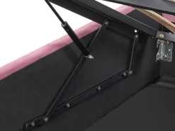 Sängyt<Beliani Parisanky Sametti Säilytystila Vaaleanpunainen 180 X 200 Cm Rochefort