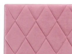 Sängyt<Beliani Parisanky Sametti Säilytystila Vaaleanpunainen 180 X 200 Cm Rochefort