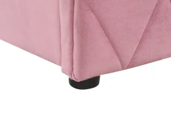 Sängyt<Beliani Parisanky Sametti Säilytystila Vaaleanpunainen 180 X 200 Cm Rochefort