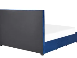 Sängyt<Beliani Parisanky Sametti Säilytystila Laivastonsininen 180 X 200 Cm Lievin