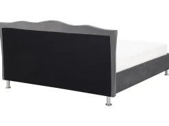 New Beliani Parisanky Sametti Säilytystila Tummanharmaa 180 X 200 Cm Metz