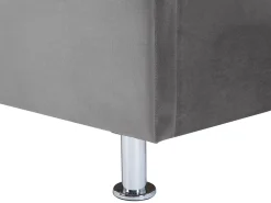 New Beliani Parisanky Sametti Säilytystila Tummanharmaa 180 X 200 Cm Metz