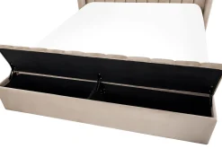 Sängyt<Beliani Parisanky Sametti Säilytystila Beige 180 X 200 Cm Noyers