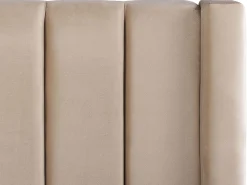 Sängyt<Beliani Parisanky Sametti Säilytystila Beige 180 X 200 Cm Noyers