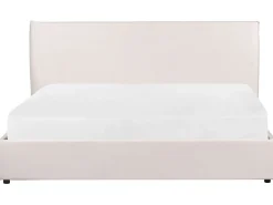 Sängyt<Beliani Parisanky Sametti Säilytystila Luonnonvalkoinen 180 X 200 Cm Lavaur