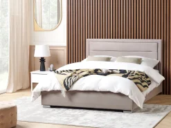 Shop Beliani Parisanky Sametti Säilytystila Ruskeanharmaa 180 X 200 Cm Rouen