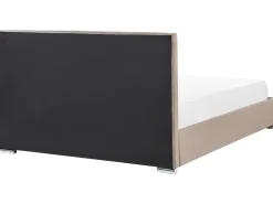 Shop Beliani Parisanky Sametti Säilytystila Ruskeanharmaa 180 X 200 Cm Rouen