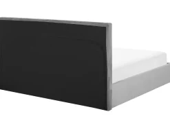 Sängyt<Beliani Parisanky Sametti Säilytystila Vaaleanharmaa 160 X 200 Cm Lorient