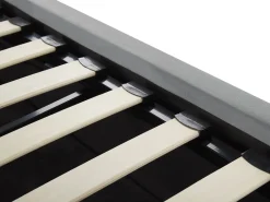 Sängyt<Beliani Parisanky Sametti Säilytystila Vaaleanharmaa 160 X 200 Cm Lorient