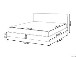 Store Beliani Parisanky Sametti Tummansininen 140 X 200 Cm Fitou