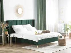 Sängyt<Beliani Parisanky Sametti Tummanvihrea 180 X 200 Cm Villette