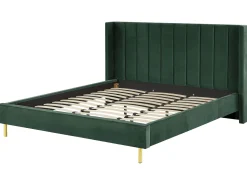 Sängyt<Beliani Parisanky Sametti Tummanvihrea 180 X 200 Cm Villette