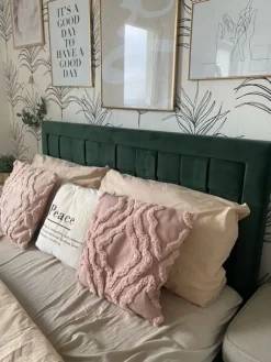 Cheap Beliani Parisanky Sametti Tummanvihrea 180 X 200 Cm Limoux