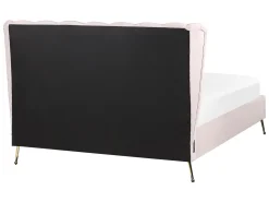 Store Beliani Parisanky Sametti Usb-Portti Pastellipinkki 140 X 200 Cm Miribel