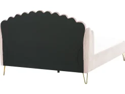 Sängyt<Beliani Parisanky Sametti Vaalea Beige 180 X 200 Cm Ambillou