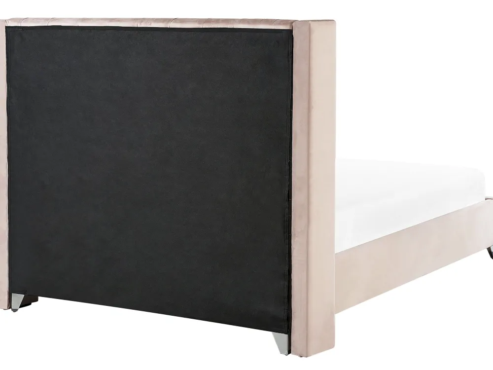 Fashion Beliani Parisanky Sametti Vaaleanpunainen 180 X 200 Cm Lubbon