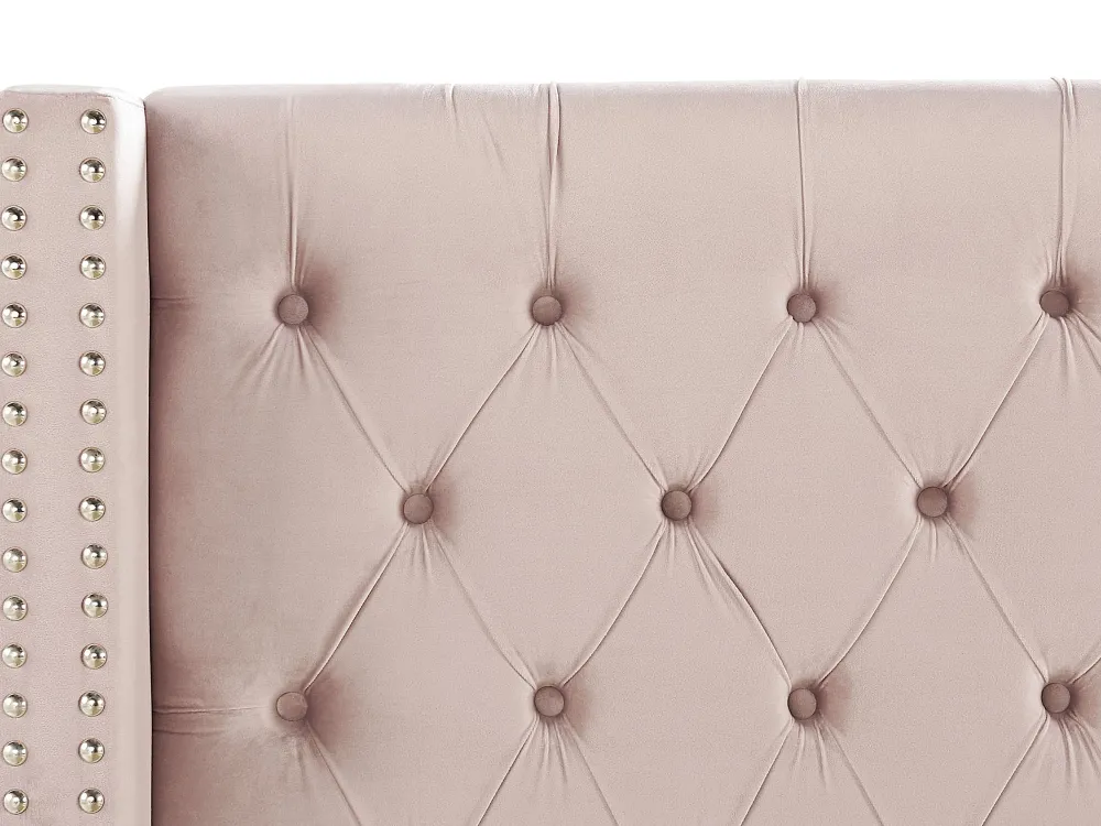 Fashion Beliani Parisanky Sametti Vaaleanpunainen 180 X 200 Cm Lubbon