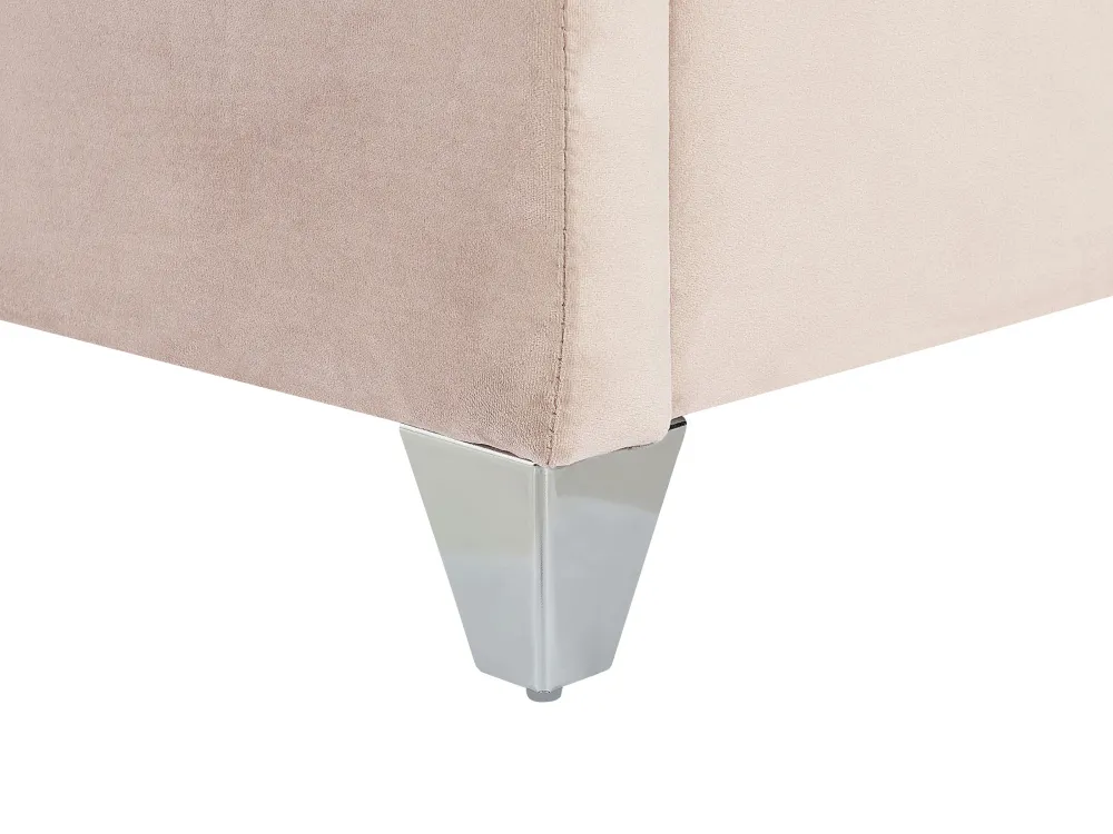 Fashion Beliani Parisanky Sametti Vaaleanpunainen 180 X 200 Cm Lubbon