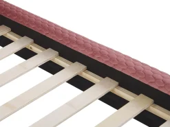 Sängyt<Beliani Parisanky Sametti Vaaleanpunainen 160 X 200 Cm Bayonne