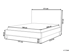 Sängyt<Beliani Parisanky Sametti Vaaleanpunainen 160 X 200 Cm Bayonne