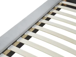 New Beliani Parisanky Sametti Vaaleanharmaa 180 X 200 Cm Cavaillon