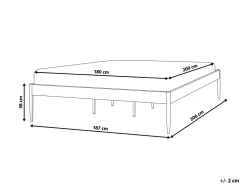 Sängyt<Beliani Parisanky Teras Musta 180 X 200 Cm Vaurs