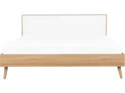 Sängyt<Beliani Parisanky Vaalea Puu/Valkoinen 160 X 200 Cm Serris