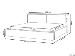 Sängyt<Beliani Parisanky Vakosametti Beige 180 X 200 Cm Linards
