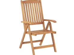 Best Beliani Parvekekalustesetti Akaasiapuinen Ruskeanharmailla Pehmusteilla Java