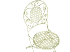 Ulkokalusteet<Beliani Parvekekalustesetti Metallinen Vaaleanvihrea Bivio