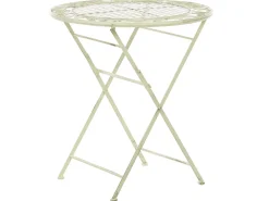 Ulkokalusteet<Beliani Parvekekalustesetti Metallinen Vaaleanvihrea Bivio