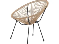 Shop Beliani Parvekekalustesetti Polyrottinki Luonnollinen Acapulco Ii