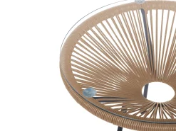 Shop Beliani Parvekekalustesetti Polyrottinki Luonnollinen Acapulco Ii