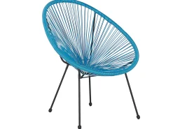 Ulkokalusteet<Beliani Parvekekalustesetti Rottinkinen Sininen Acapulco Ii