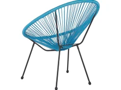 Ulkokalusteet<Beliani Parvekekalustesetti Rottinkinen Sininen Acapulco Ii