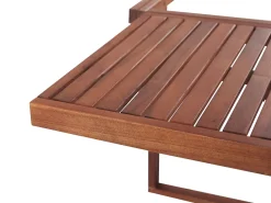 Best Sale Beliani Parvekepoyta 60X40 Cm Puinen Tumma Udine