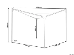 Discount Beliani Paviljonki Beige 300 X 300 Cm Aventine
