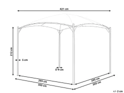 Best Beliani Paviljonki Harmaa 305 X 305 Cm Vomero