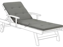 Tekstiilit<Beliani Pehmuste Lepotuoliin Tummanharmaa Toscana, Java