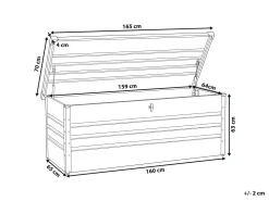 Ulkokalusteet<Beliani Pehmustelaatikko Teraksinen Vaaleanharmaa 165X70 Cm Cebrosa