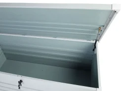 Ulkokalusteet<Beliani Pehmustelaatikko Teraksinen Vaaleanharmaa 165X70 Cm Cebrosa