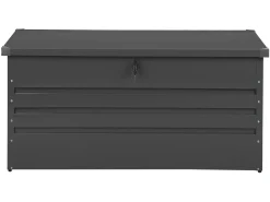 Ulkokalusteet<Beliani Pehmustelaatikko Teraksinen Grafiitinharmaa 132X62 Cm Cebrosa