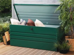 Ulkokalusteet<Beliani Pehmustelaatikko Teraksinen Tummanvihrea 132X62 Cm Cebrosa