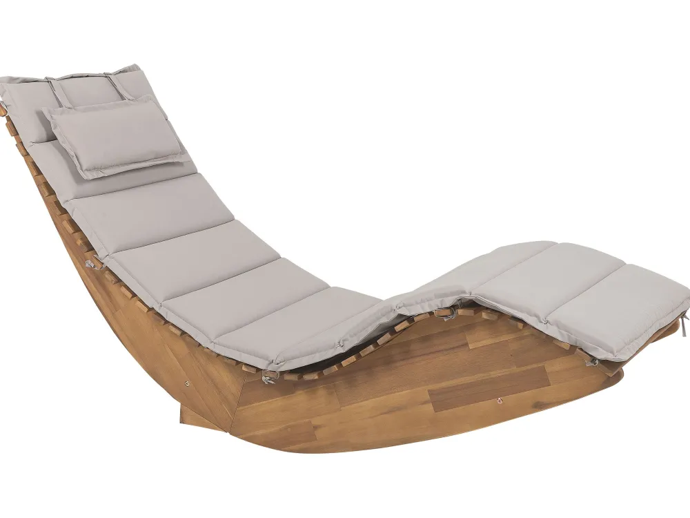 Cheap Beliani Pehmustetyyny Lepotuoliin 180 X 60 X 5 Cm Ruskeanharmaa Brescia