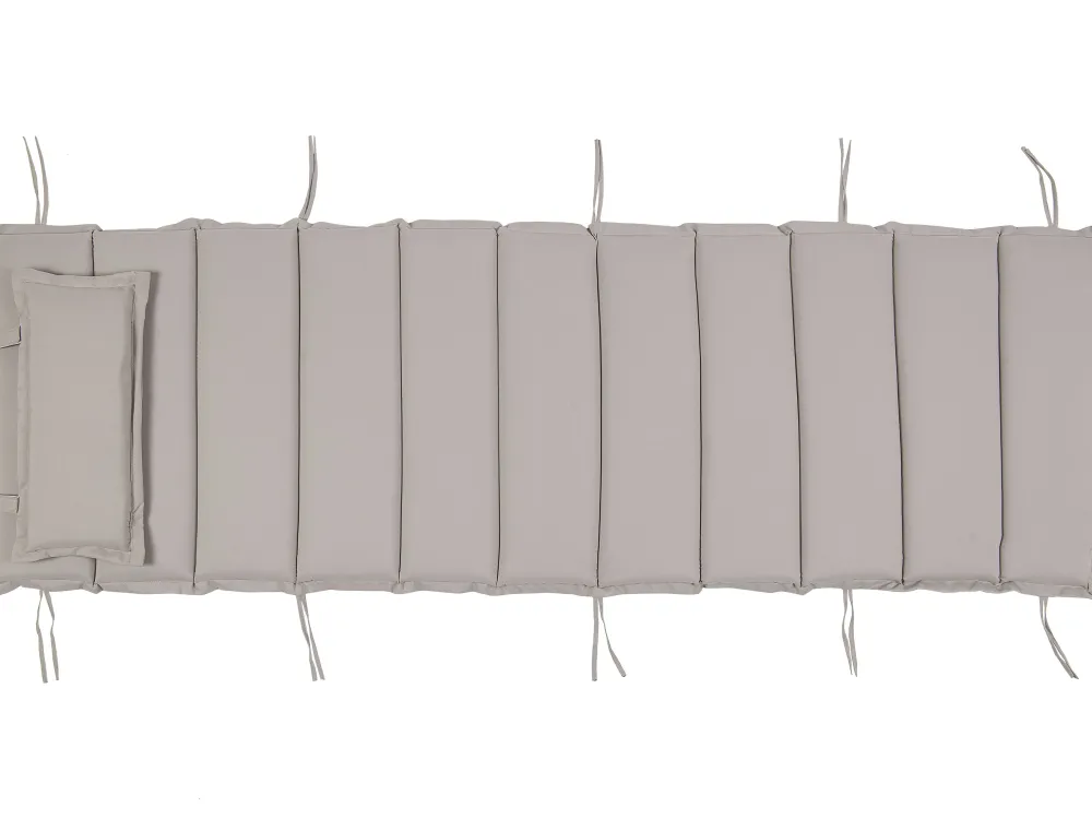 Cheap Beliani Pehmustetyyny Lepotuoliin 180 X 60 X 5 Cm Ruskeanharmaa Brescia