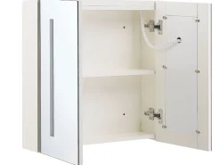 Store Beliani Peilikaappi Led-Valo Valkoinen 60 X 60 Cm Chabunco