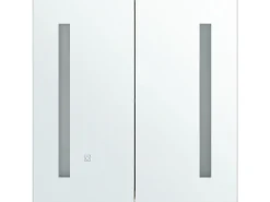 Store Beliani Peilikaappi Led-Valo Valkoinen 60 X 60 Cm Chabunco