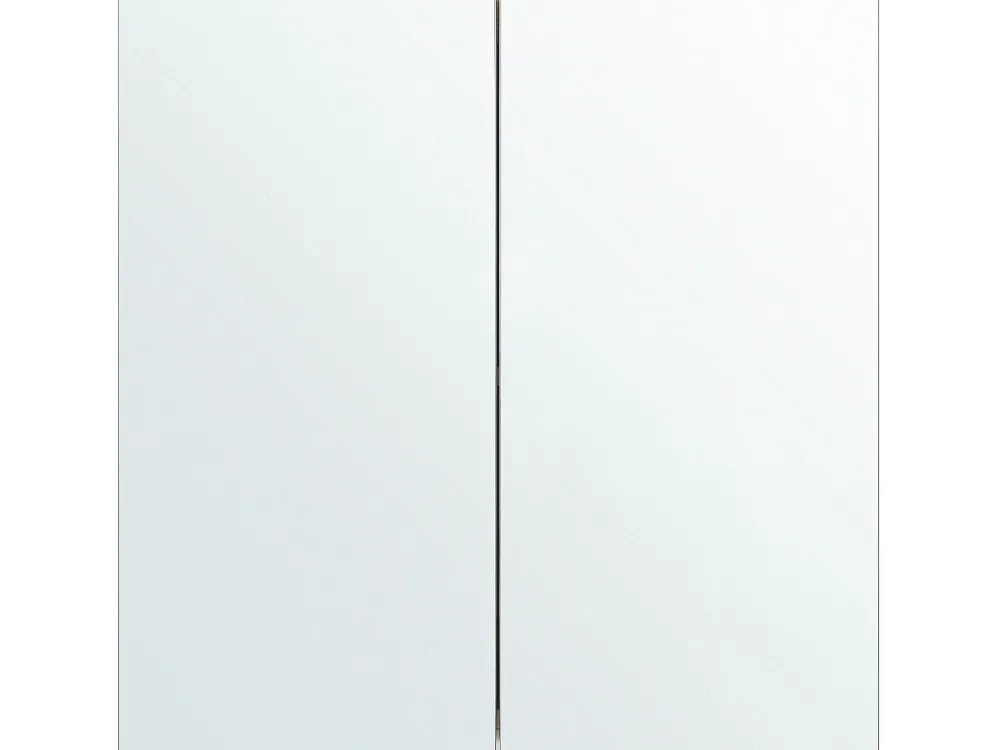 Säilytys<Beliani Peilikaappi Valkoinen 60 X 60 Cm Navarra