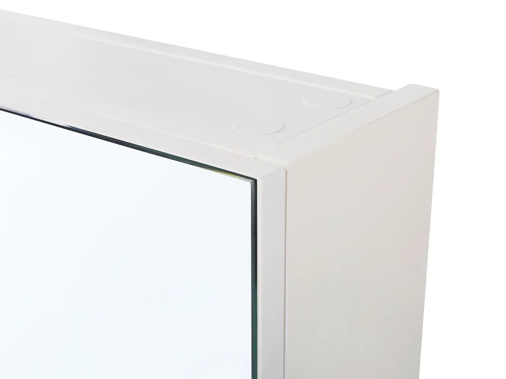 Säilytys<Beliani Peilikaappi Valkoinen 60 X 60 Cm Navarra