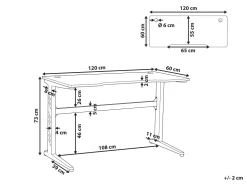 Lastenhuone<Beliani Pelipoyta Led-Valo Musta 120 X 60 Cm Dexter